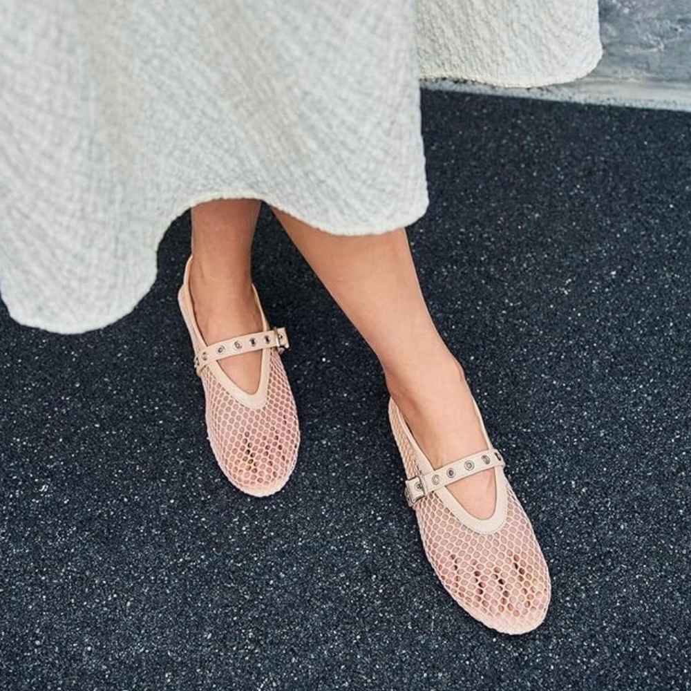 Elegant Pink Mesh Women's Shoes